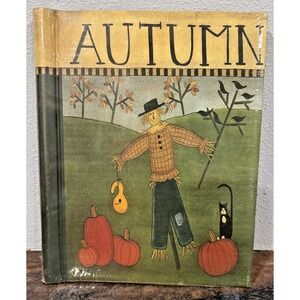 VTG Special Moments AUTUMN Snowman Photo Album Folk Art NWT Sealed 8.5x10.5"